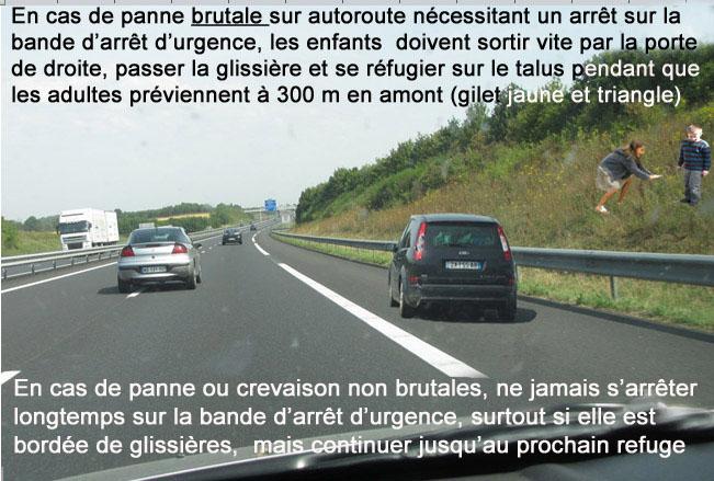 Panne sur autoroute texte haut et bas 1